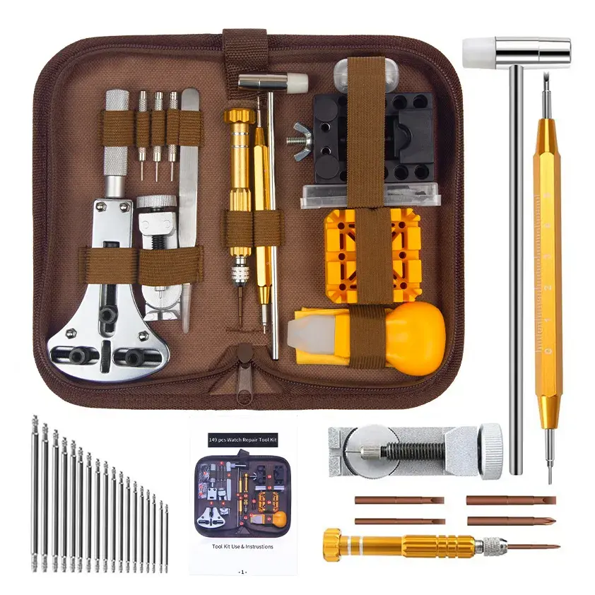 Amaon Instock Multi-function Watch Repair Tools Kits Wristwatch Maintain Combination Tools Parts