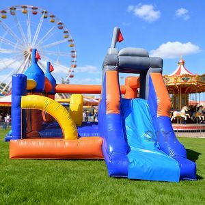 Structure gonflable commerciale simple et colorée, combo de châteaux gonflables avec souffleur - Product Image 1