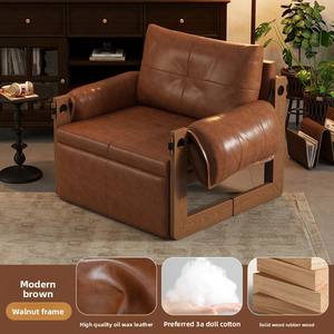 Sofá <span class=keywords><strong>cama</strong></span> individual <span class=keywords><strong>de</strong></span> madera maciza <span class=keywords><strong>de</strong></span> diseño moderno 2025, plegable, <span class=keywords><strong>de</strong></span> doble propósito para balcón y estudio, <span class=keywords><strong>cama</strong></span> retráctil para silla relajante - Product Image 4