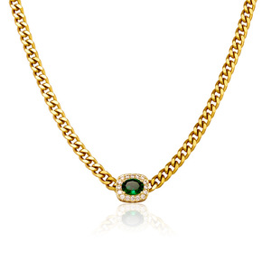 Chaîne de clavicule polyvalente et tendance en acier inoxydable de 3 mm, style européen et américain, bijou très populaire et très vendu - Product Image 6