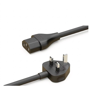 BS 1363 British 3-Pin Plug to IEC C13 10A Fused Cable 1.8m PC Monitor Mains <b>Lead</b> Replacement UK <b>Kettle</b> <b>Lead</b> Power Cord - Product Image 1