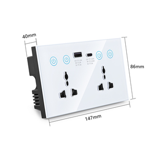 LangYeao Tuya Wifi ปลั๊กผนังบ้านอัจฉริยะสากลและสวิตช์ซ็อกเก็ตสมาร์ท USB + ประเภท C - Product Image 6
