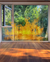 Ventanas Corredizas de Diseño Moderno con Rotura de Puente Térmico, Ventanas de Aluminio Ignífugas con Vidrio Resistente al Fuego