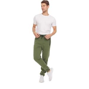Pantalon de survêtement mi-long décontracté pour <span class=keywords><strong>homme</strong></span>, doublé polaire, grande taille, avec poches zippées et cordon de serrage, couleur unie, pour le sport et le fitness, collection automne-hiver - Product Image 5