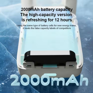 พัดลมมือถือพกพาขนาดเล็ก 2000mAh ชาร์จซ้ำได้ เงียบ 100 ระดับแรงลม พัดลมระบายความร้อนสำหรับการเดินทางกลางแจ้ง - Product Image 6