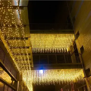 Outdoor wasserfall cascading LED fallenden baum drop fee lichter für hochzeit Weihnachten baum dekoration