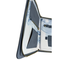 Portafolio de Cuero PVC con Cierre y Logotipo Grabado Personalizado, Organizador de Documentos para Empresas, Carpeta de Archivos A4 de Cuero PU