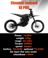 Moto électrique tout-terrain Hot Clouded Leopard XE Pro S 60Ah 72V 20KW, livraison directe d'usine, offre de gros pour l'aventure hors route