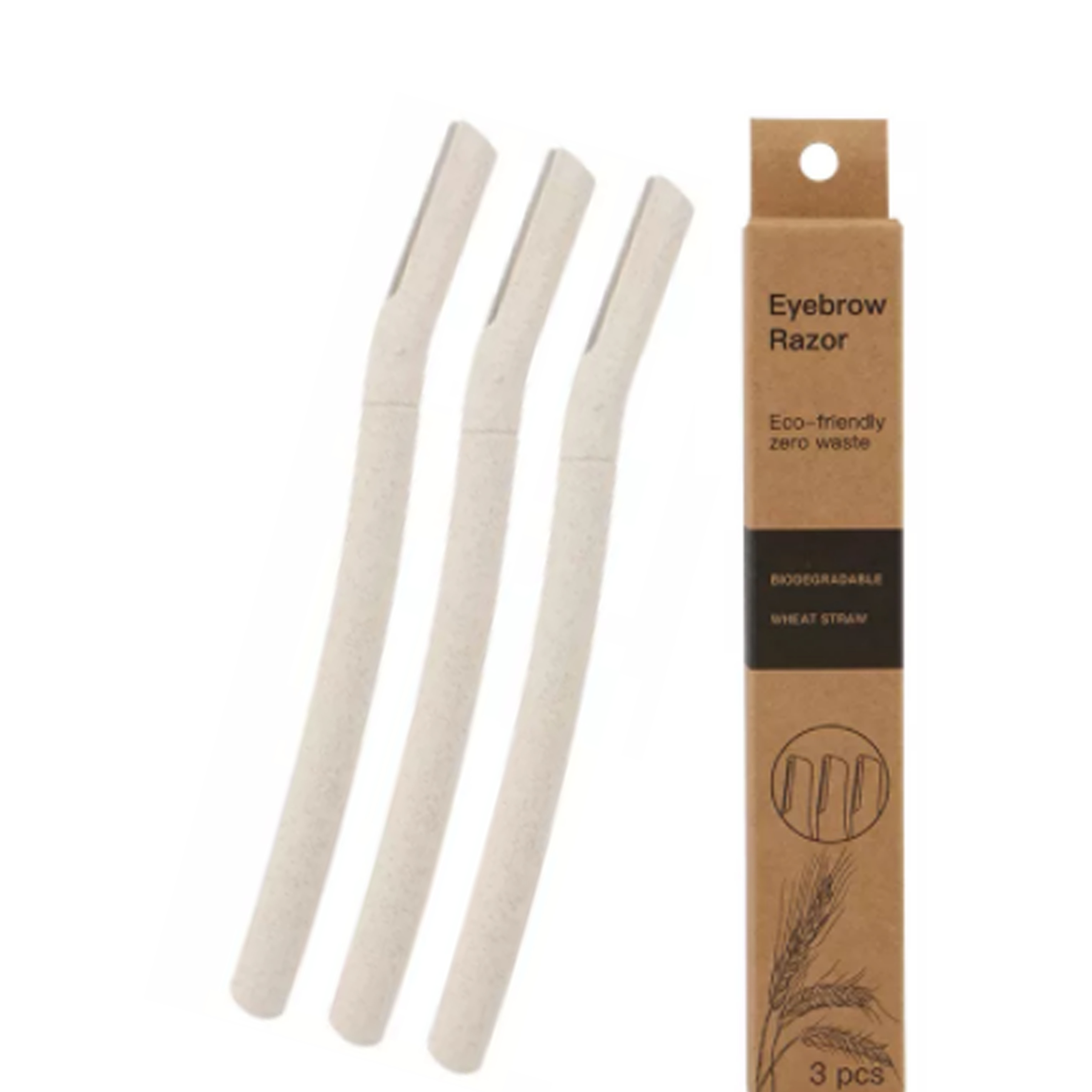 Лидер продаж, биоразлагаемая Женская бритва, пшеничная солома, Женская бритва для бровей, бритва для лица для женщин, бритва для женщин