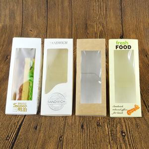 Sandwich verticale da asporto da forno a triangolo con finestra trasparente Bento Food Paper Box Packaging - Product Image 5