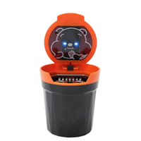 Cendrier de voiture JIJU avec allume-cigare USB, accessoires multifonctionnels pour fumeurs, cendrier à cigarettes avec lumière dans l'obscurité