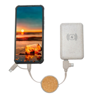 Câble de charge rétractable en bambou écologique 4-en-1 nouveauté câble de chargeur TPE pour téléphone portable câble USB à charge rapide