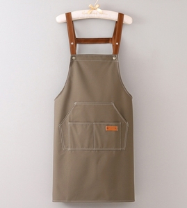 Hotel Uniform Black <b>Apron</b> Canvas Cross Back <b>Apron</b> With Pocket for Waiter - Product Image 6