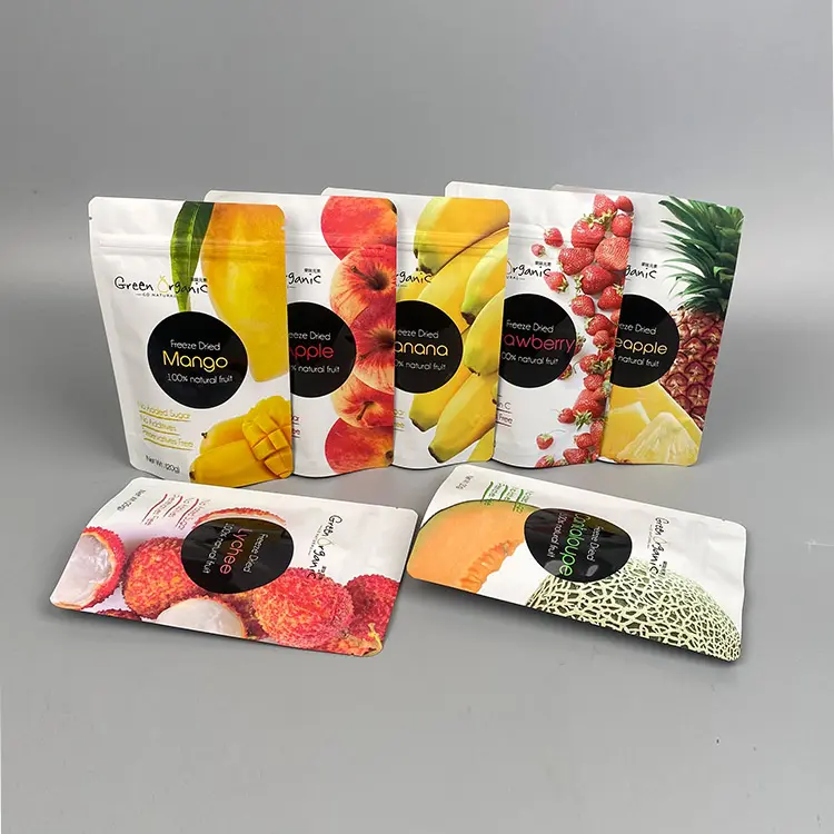 Wholesale Custom Logo Plastic Snack Dried Fruit Package Pouch Dry Food Packaging Bag