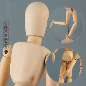Maniquí de madera ajustable de 5,5 pulgadas, suministro de arte al por mayor de fábrica para artista, figura humana, dibujo, soporte de Maniquí de madera - Product Image 4