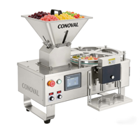 Machine d'emballage semi-automatique pour bonbons gélifiés avec contrôle PLC et fonction de comptage