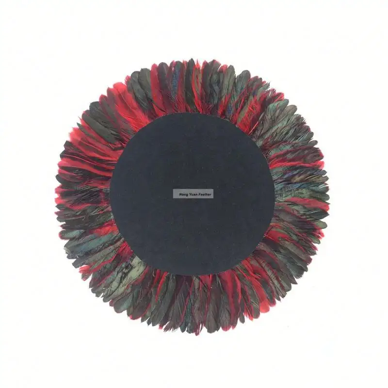China n° 1 pluma artesanía fábrica SC-20 bronce Coque pluma de la cola Rojo Negro personalizado mantel para/fiesta/Ronda