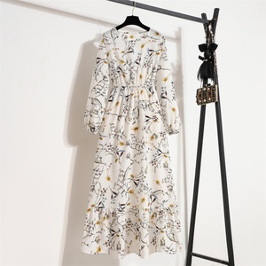 Nouvelles robes maxi pour femmes Xw 2023, printemps, décontractées, manches longues, imprimées de fleurs, col rond, robe longue de plage bohème pour femmes - Product Image 6