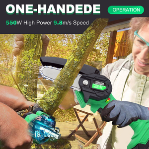 20V Cordless <b>Mini</b> <b>Chainsaw</b> DIY Grade 4in Chain&Bar for Cutting Wood CS-100 Cordless <b>Mini</b> <b>Chainsaw</b> CS-100 - Product Image 6