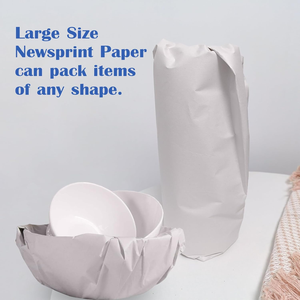 Fogli di Carta Bianca Rivestita per Riempimento Scatole da Trasloco e Protezione di Oggetti Fragili, Materiali Riciclati - Product Image 3