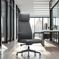 Chaise de bureau ergonomique moderne en cuir professionnelle réglable sans repose-pieds