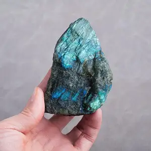 حجر القمر الكريستال الخام من Labradorite الأكثر مبيعًا أحجار شفاء طبيعية كريستالية أحجار كريمة كريستالية صلبة