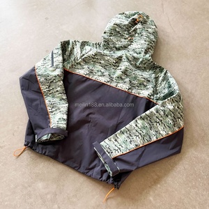 Vestes en nylon camouflage patchwork personnalisées pour hommes, de haute qualité, coupe-vent, imperméables, veste coupe-vent en nylon - Product Image 2
