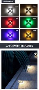 Lumière LED encastrée pour marches d'escalier IP65, éclairage paysager extérieur encastré, couleur RGB dimmable, 12V-24V, aluminium moulé sous pression - Product Image 5