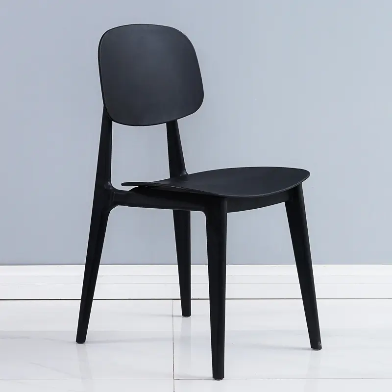 脚椅子プラスチック製ダイニングルーム椅子ブラックダイニングルーム家具テーブルセット8椅子