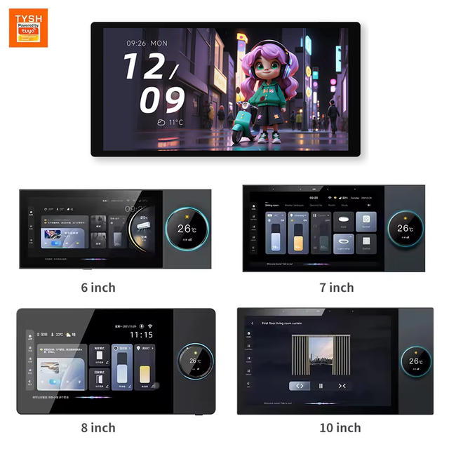 TYSH Tuya Smart Home Devices Multi-functional Touch Screen Control Panel Central Controller for Intelligent Scenes Switch