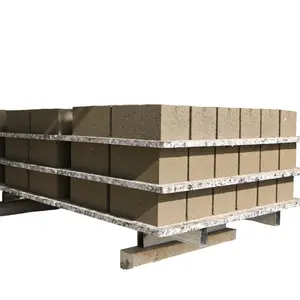 Palette en bois de tapis de fibre de verre à haute résistance renforcée palette de machine de bloc de béton de gmt de briques de stock