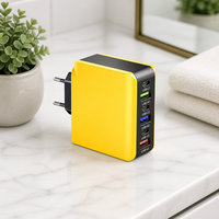 Adaptateur secteur 65W à 6 ports de charge rapide (3PD 3USB) avec prises standard EU, US, UK pour téléphones – Vente en gros