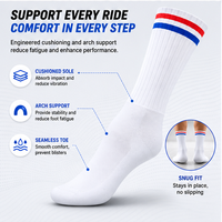 Nouvelles chaussettes de cyclisme aérodynamiques en tissu épissé unisexe pour usage d'équipe