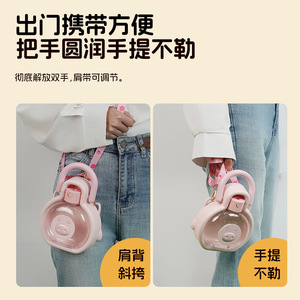 Bouteille d'eau DouDou Pig, distributeur d'eau portable pour chien, grande capacité, plastique, utilisation en extérieur, rose - Product Image 4