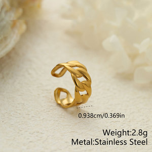 Anillo Vintage Personalizado para Hombre, Hipoalergénico, de Acero Inoxidable que no se Deslustra, Anillo de Compromiso Chapado en Oro de 14k y 18k para Hombre y Mujer - Product Image 5