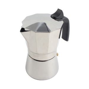 Cafetière Moka en acier inoxydable, style italien, 1 pièce, forme polygonale, pour cuisinière - Product Image 5