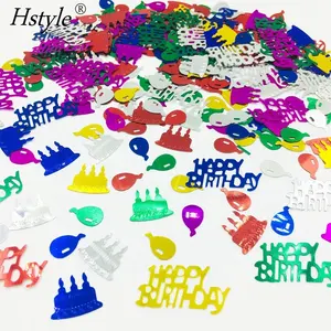 15G Happy Birthday Confetti Sprinkles Table Scatters Birthday Party Decoration DIY Arts Crafting Metallic Foil Confetti SD2286