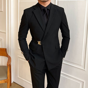 Jas Pria Double Breasted/Luxury Slim-fit untuk Acara Kasual Bisnis, Pakaian Pengantin Pria, Jas Formal Gaya Eropa dan Amerika - Product Image 6