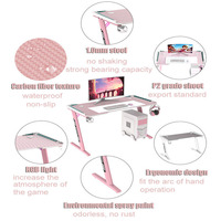 Bureau moderne de Gaming pour ordinateur 2022, Simple, en forme de K, avec cadre métallique RGB, Table de bureau, pour jeux vidéo
