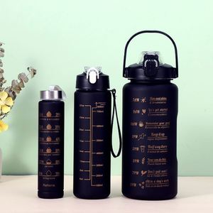 <b>Hot</b> Sale 3-In-1 Gym Motivational <b>Bottle</b> Set Large Capacity Gradient Color Boiling <b>Water</b> for Camping - Product Image 4