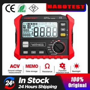เครื่องทดสอบสวิตช์ป้องกันไฟรั่ว HEDAO HT5910 จอ LCD ดิจิตอล วัดค่าความต้านทาน RCD/Loop บันทึกข้อมูลได้ 1000 รายการ โวลต์มิเตอร์ IP55 440V - Product Image 4