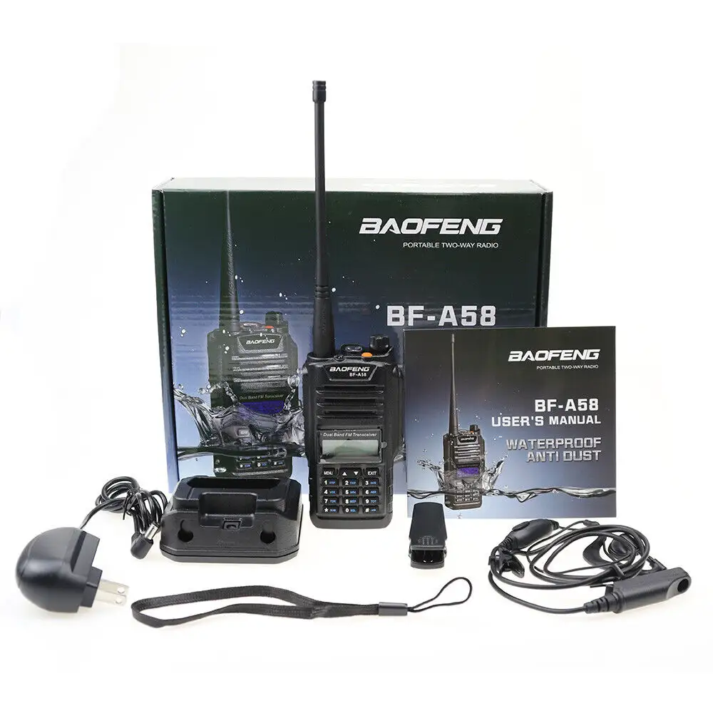 BAOFENG A58 uhf/vhf dual band due vie radio con funzione IP57 impermeabile