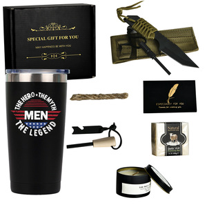 Juego de regalo de recuerdo de compra única para padre con Taza Termo de acero inoxidable juego de regalo de Montañismo para acampar al aire libre para papá - Product Image 2