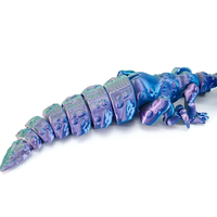 3D-Gedrucktes Niedliches Buntes Drachen-Spielzeugmodell mit Beweglichen Gelenken Inspiriert von Frozen-Glas für Kinder-Autodekoration Tiere Dinosaurier