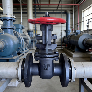 Vanne à opercule GOST PN10 Py10 en fonte à double disque avec joint rigide, norme russe, pour l'infrastructure et le drainage des eaux usées - Product Image 4