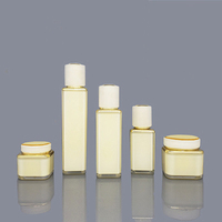 Bouteilles de luxe en céramique dorée, ensemble de récipients d'emballage cosmétique, bocaux de crème personnalisés, 30ml, 80ml, 120ml, 10 pièces