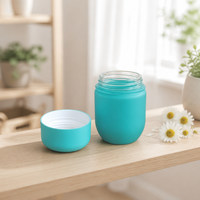 Bocaux en verre hermétiques transparents de 2oz/3oz/4oz avec couvercle en plastique, anti-enfants, pour fleurs séchées et herbes – Emballage personnalisé pour dispensaires (Wizard Trees)