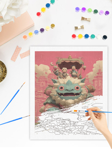 CHENISTORY Kit Pittura a Numeri per Adulti, Immagine di <span class=keywords><strong>Auto</strong></span> Mostro su Tela, Colorazione a Numeri per Decorazioni Murali Domestiche - Product Image 3
