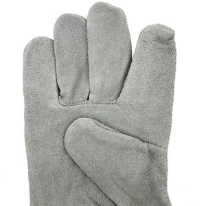 Alta calidad 10,5 pulgadas hombres AB grado Anti-Corte PPE Buffalo cuero de vaca Split construcción Rigger trabajo guantes de seguridad - Product Image 5