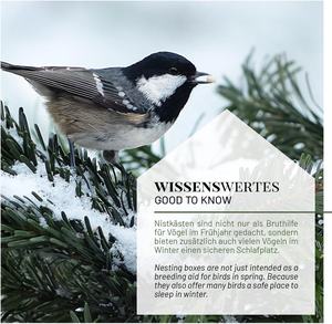 Seins nichoir lot de 2 avec toit métallique pour mésanges et autres oiseaux - Product Image 6